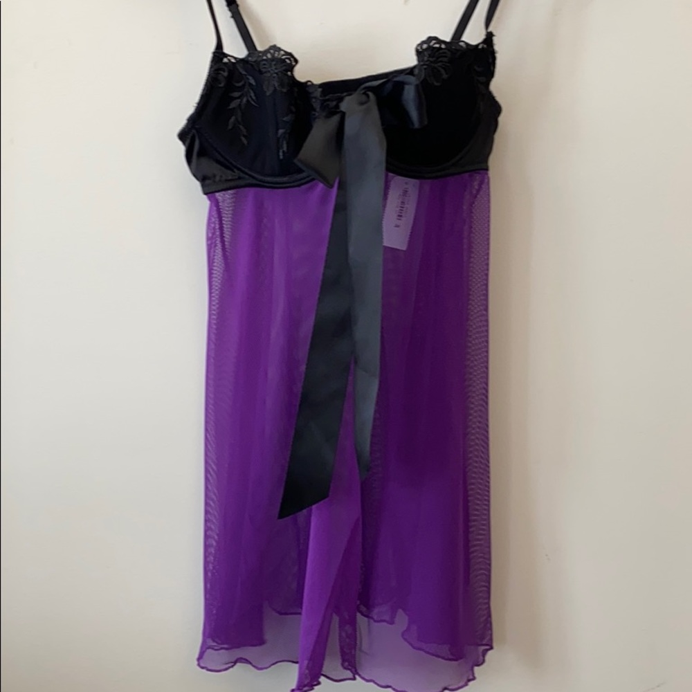 NWT LS Purple/Black Baby Doll